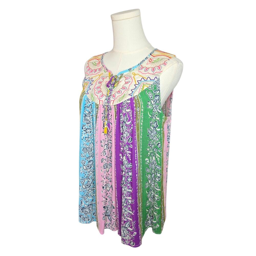 ANTHROPOLOGIE One September Tank Embroidered Boho Top